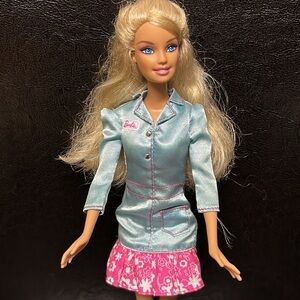 Vintage Mattel Barbie blue & pink dress #1